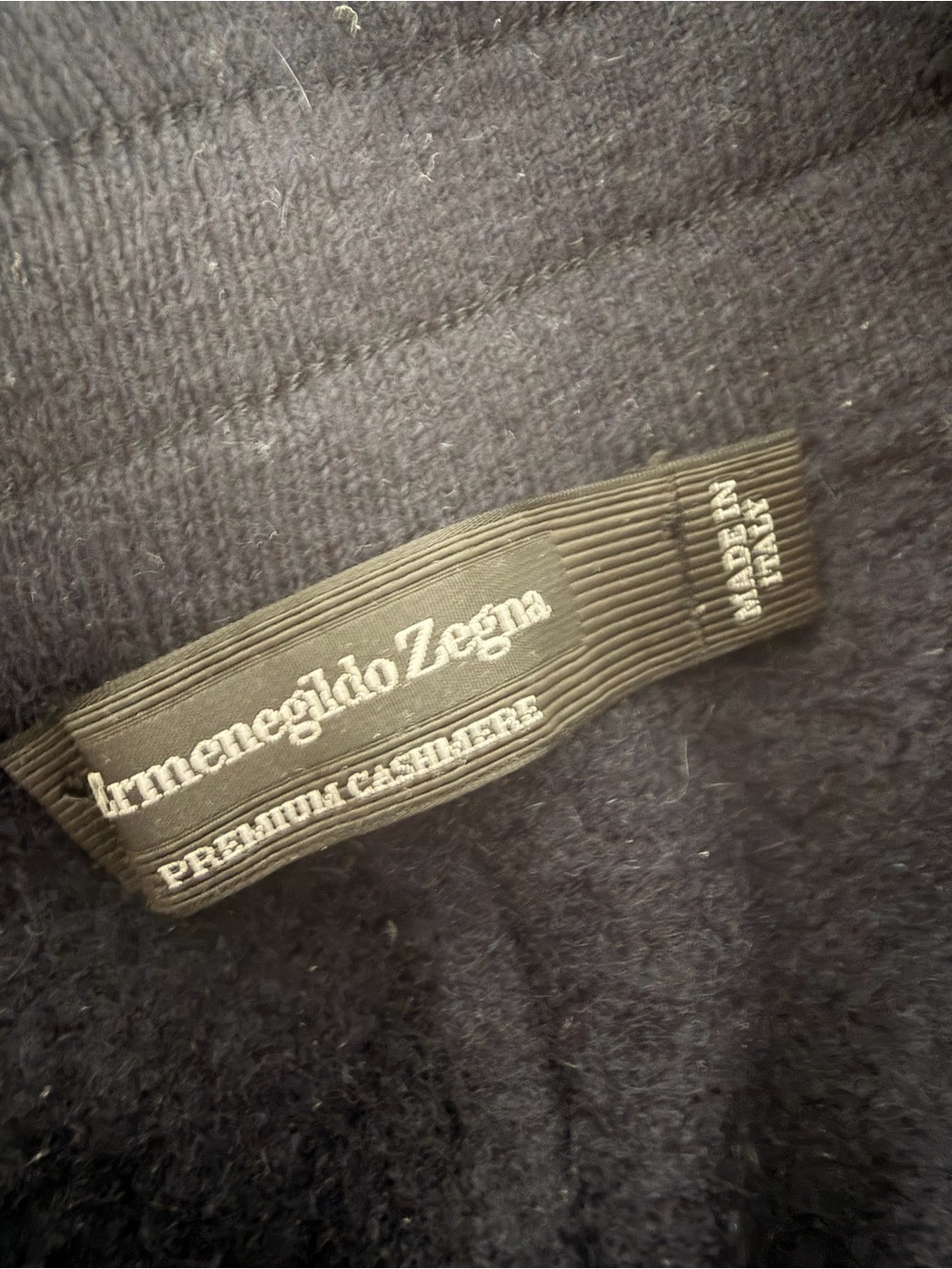 Ermenegildo Zegna Dark Charcoal Cashmere Pants